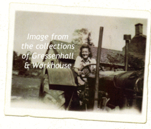 Land Girls on tractor