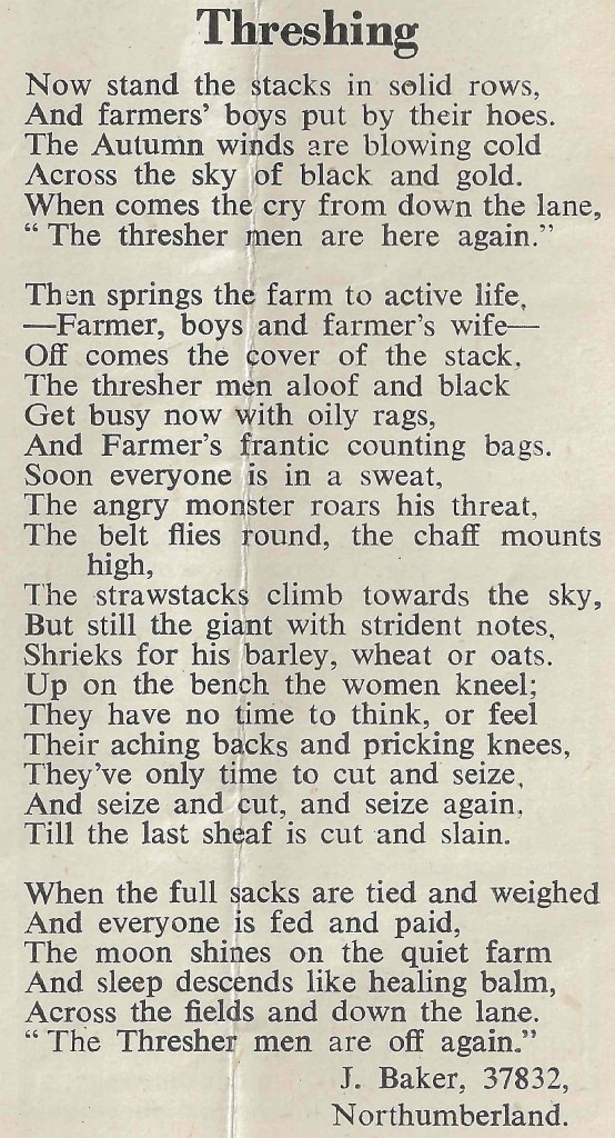 Threshing Poem, The Land Girl, March 1943, p10