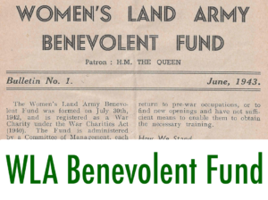 Post-WW2 Archive: Women's Land Army Benevolent Fund