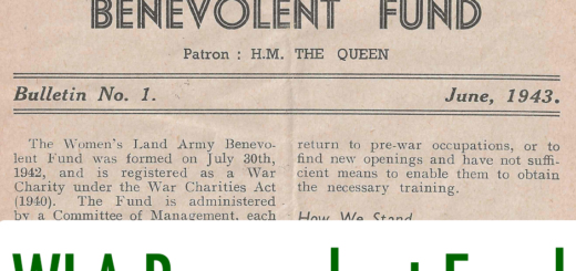 Post-WW2 Archive: Women's Land Army Benevolent Fund