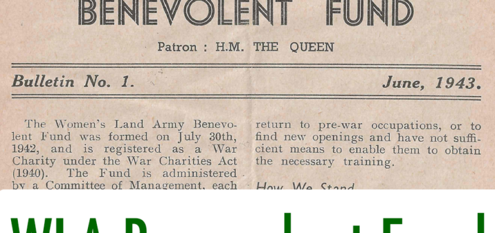 Post-WW2 Archive: Women's Land Army Benevolent Fund