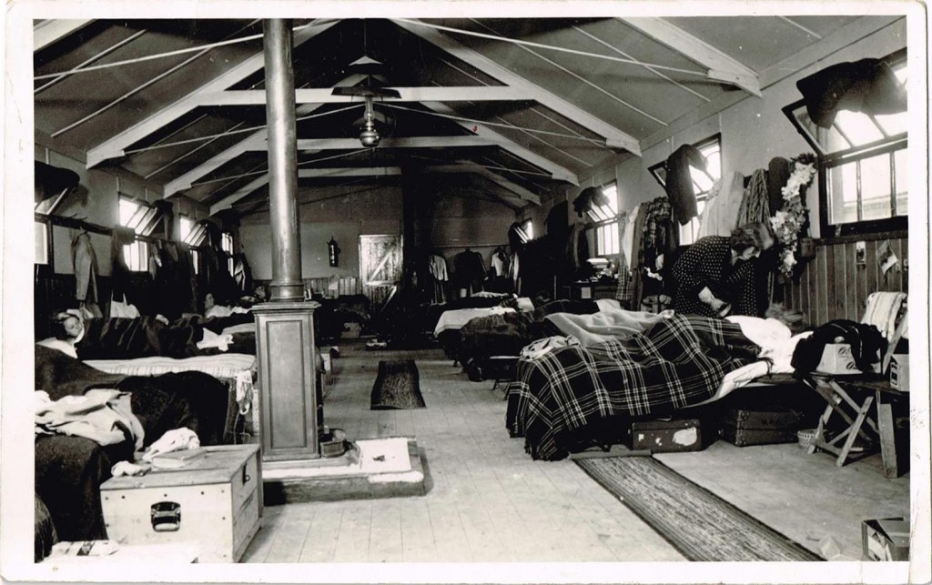 Accommodation at Culford Camp, Suffolk. Margaret Elizabeth Sutherland (nee Coldwell) at Culford Camp, Suffolk