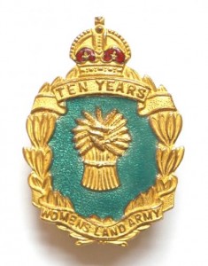 World War Two Women's Land Army 10 Years Service Badge (1949)