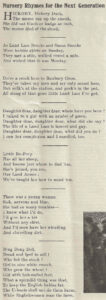 Nursery rhymes for the next generation.... Source: The Landswoman, August 1918, page 171.