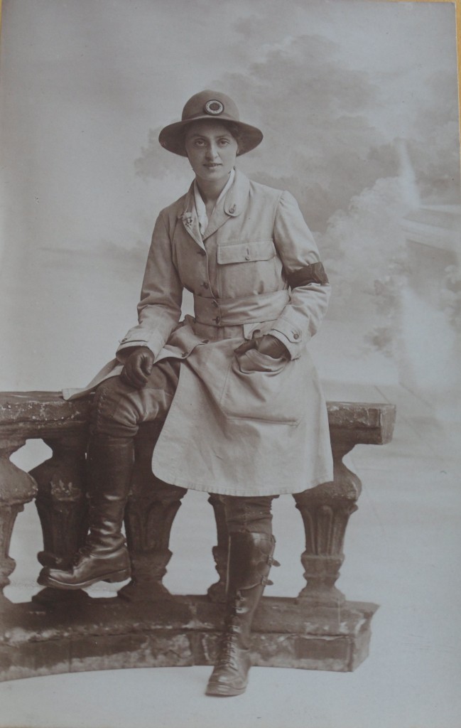 Land girl on Frederick Brown's Farm