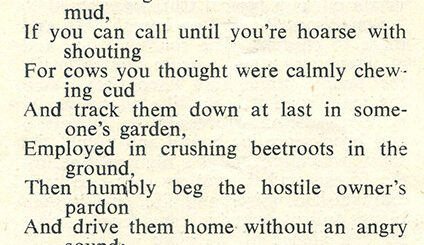 'If (with apologies to Rudyard Kipling), written by Land Girl A Hewlett (36110), published in the December 1942 edition of 'The Land Girl'