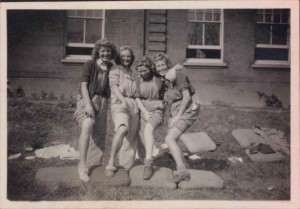 Land girls In front of Hope House