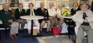 Eastbourne Land Girl Veterans Group met up at the former 1940s Brenzett WLA Hostel building - now Romney Marsh Wartime Collection museum - on Sunday 17 August 2014 for an annual reunion (Left to right): Stella Masters, Olive French, Evelyn Light, Doris Bradley, Gladys Marshall, Molly Paterson, Rose Daniels, Susie Crouch