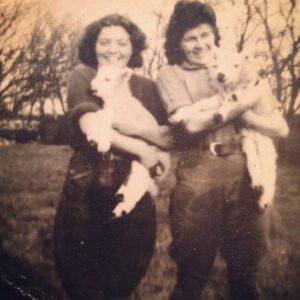 Nancy Jones (nee Charles) and another rLand Girl. Source: Ceri Jones (Nancy's grand-daughter)