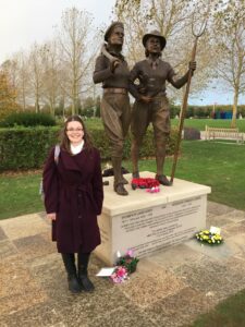 Cherish Watton at the unveiling of the Women's Land Army and Timber Corps Tribute. Source: Stuart Antrobus.