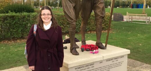 Cherish Watton at the unveiling of the Women's Land Army and Timber Corps Tribute. Source: Stuart Antrobus.