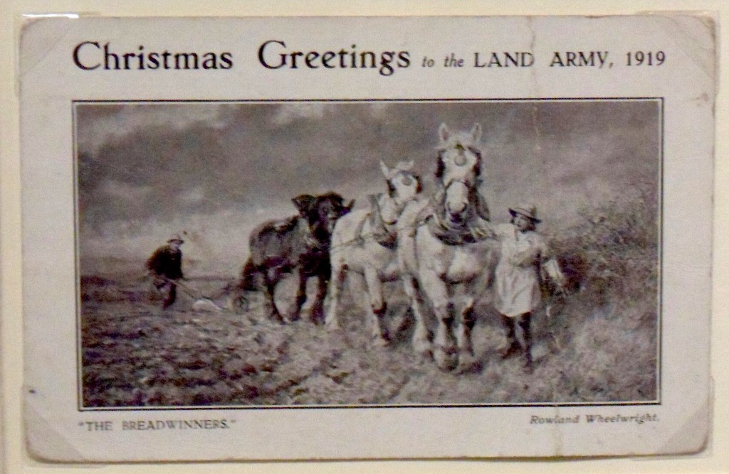 Christmas Greetings to the Land Army, 1919 Source: Gressenhall Farm and Workhouse