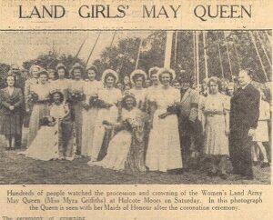 May Day Queen, 1945, Myra Griffiths, in Bedfordshire Courtesy of Stuart Antrobus.