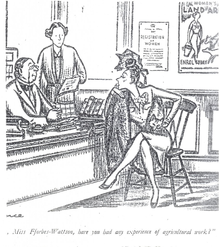 By the cartoonist, Sillince, originally for Punch magazine, 18 June 1941. Source: "Laughs on the Land", a 1940s anthology of cartoons. Courtesy of Stuart Antrobus.