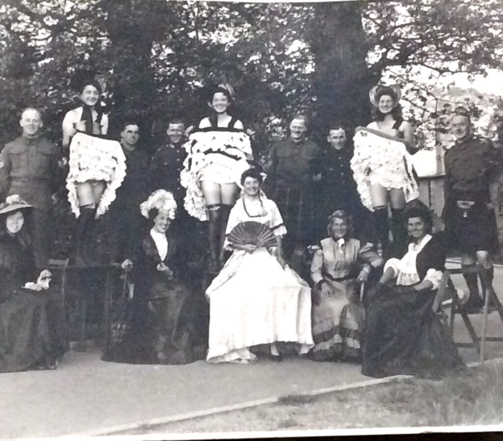 Entertaining the troops at Thundersley Hostel, Essex. Courtsey of Lorna Cosgrove.