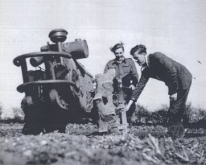 'Liz' Day tests a new rotavator for market gardens Source: Courtsey of Stuart Antrobus