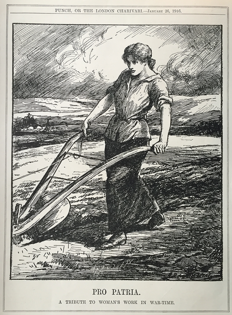 Pro Patria A Tribute to Woman's Work in War-time Punch Magazine Source: Catherine Procter's Women's Land Army and Timber Corps Collection