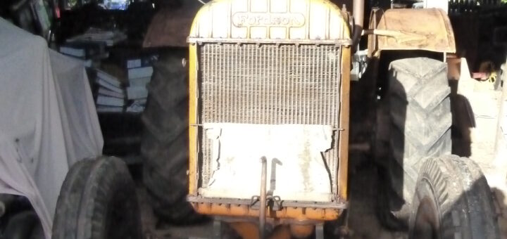 Tractor with Land Girl scratchings