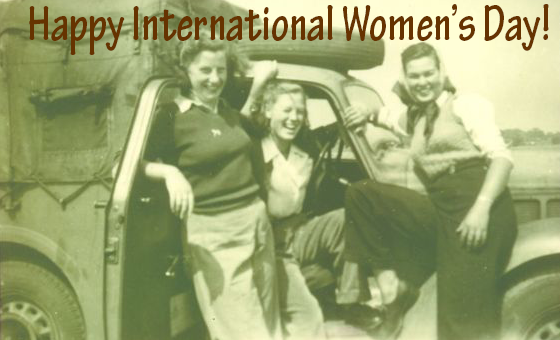 International Women's DayBetty Dugdale in Women’s Land Army truck with friends Source: Betty's daughter, Elisabeth Sweeney