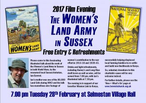 Women's Land Army evening - Selmeston Village Hall, near Lewes, East Sussex, BN26 6UG