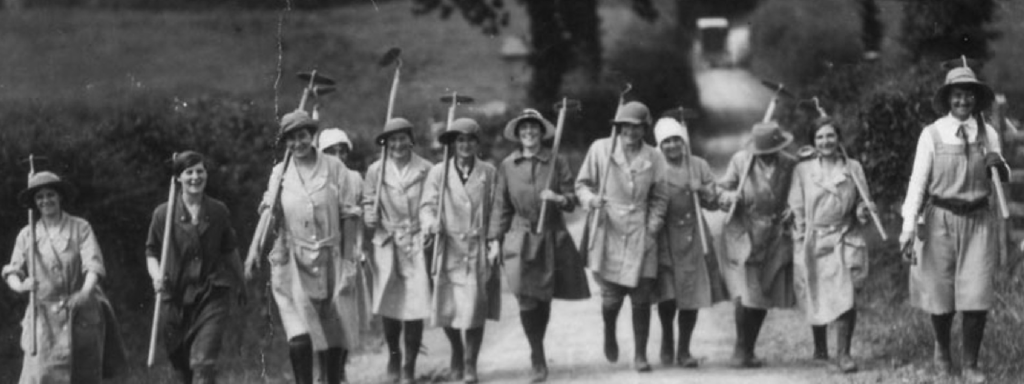 Land Girls at Great Bidlake Farm. Source: BBC