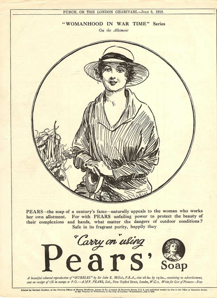 Womanhood in Wartime Pears Advertisment