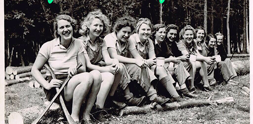 Lumber Jills at Culford Camp, Suffolk.