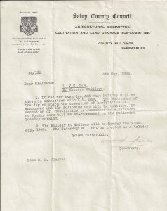 A letter sent to Dorothy about VE Day.