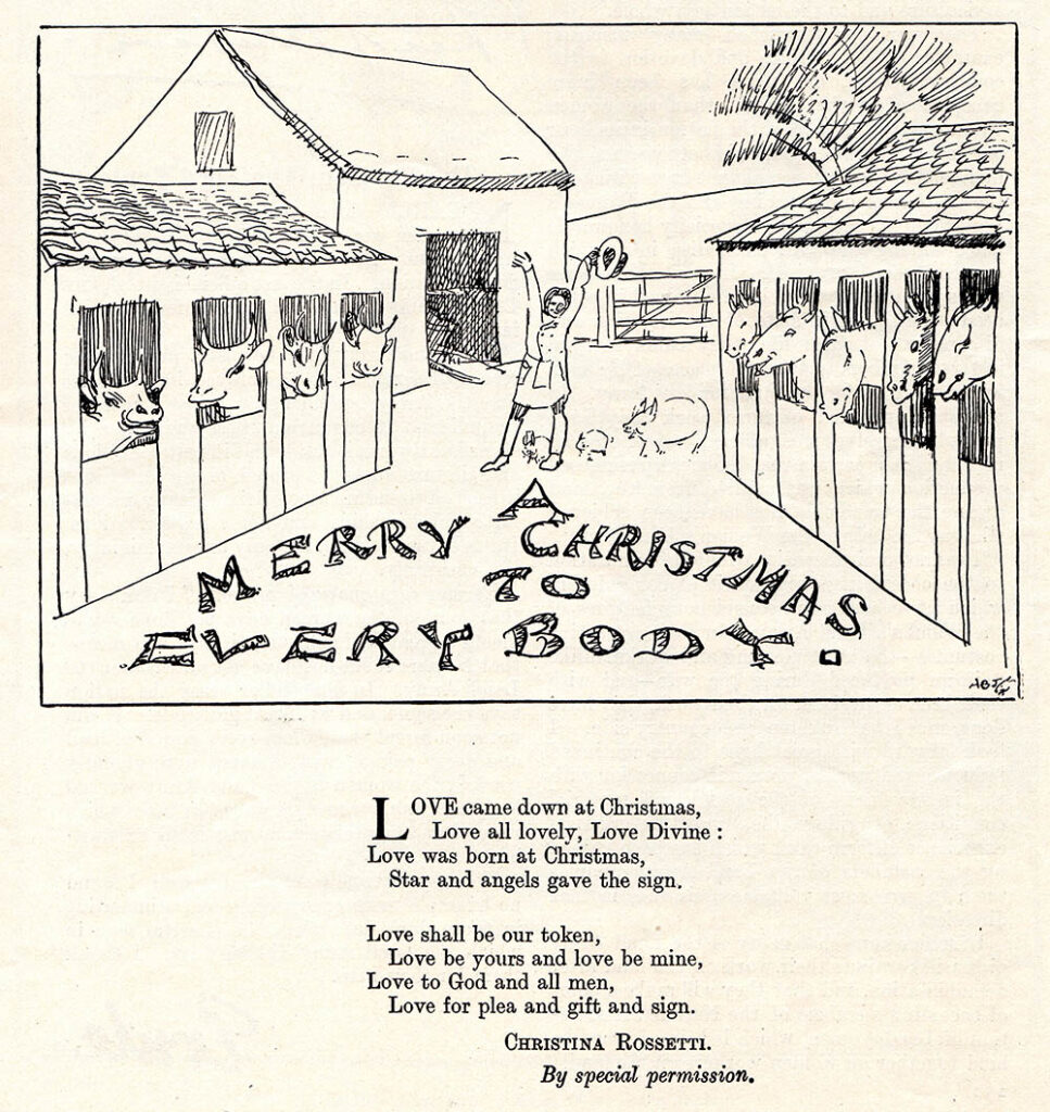 The first of The Landswoman in December 1919, wishing readers a Merry Christmas!