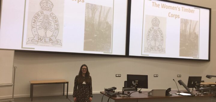 Cherish Watton presenting at the conference 'Bringing Conflict Home' at the University of York in May 2017.