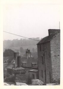 View from front of bedroom window at Views from Coombe Road, Women working in woods at Wootton-on-Edge, 1943.