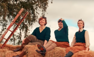 Getting dressed as a World War Two Land Girl