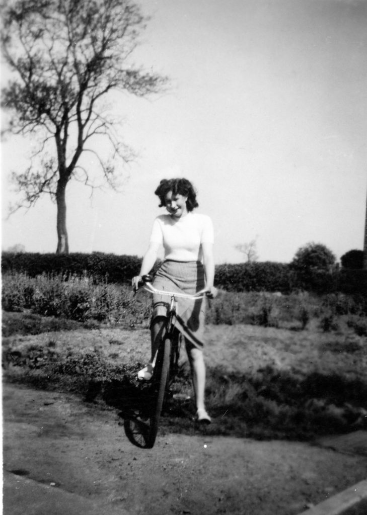 Charley on her bike