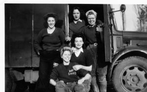 Doris (Cockney), ? , Florrie, Bottom Row, from left to right, Violet Budd and Kay