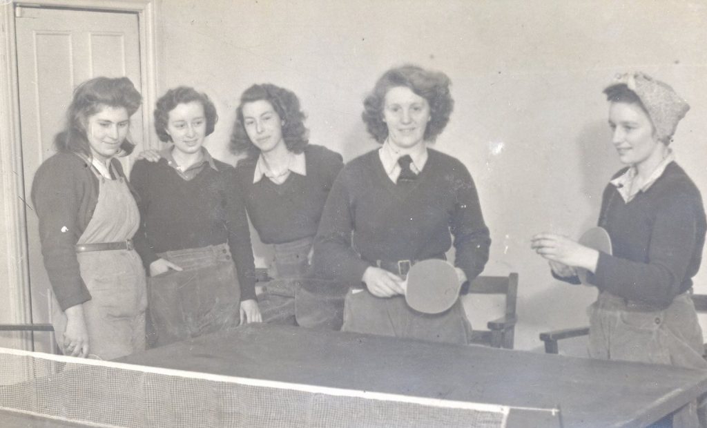 Aspley Guise hostel Bedfordshire_table tennis recreation post-war in a requisitioned manor house_ The Holt