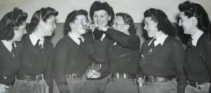 Land-girls-at-Potton-hostel-celebrate-success-in-an-inter-hostel-competition-in-1943