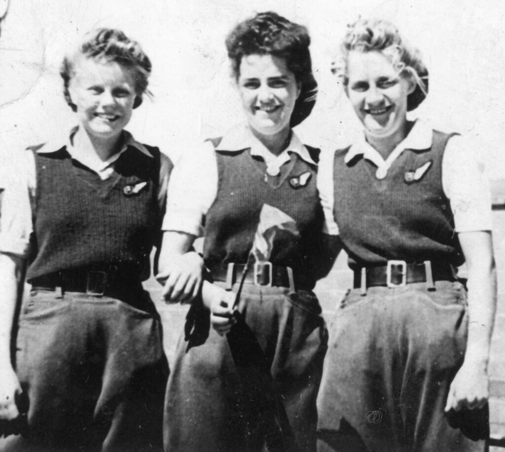 Joan Maunder and Doris and Edna 16 August 1945