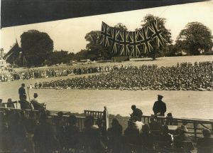 Land Girls on parade in Kent.