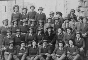 Gwyneth Mary Edwards with her WTC group Caernarfon around 1943