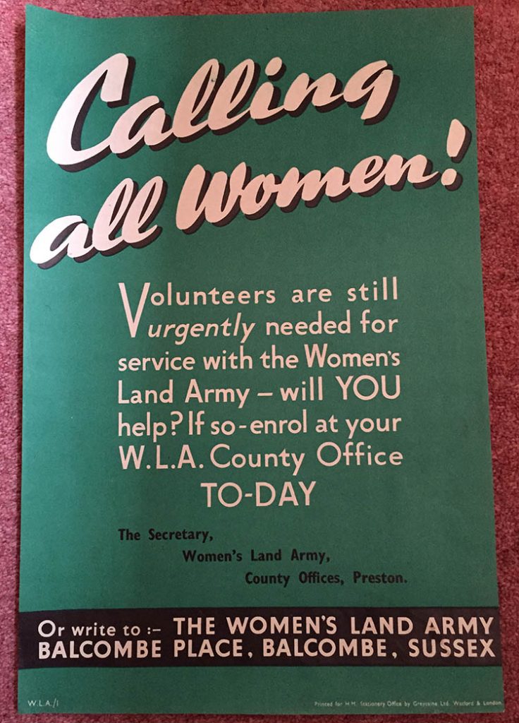 Calling All Women Women's Land Army Poster