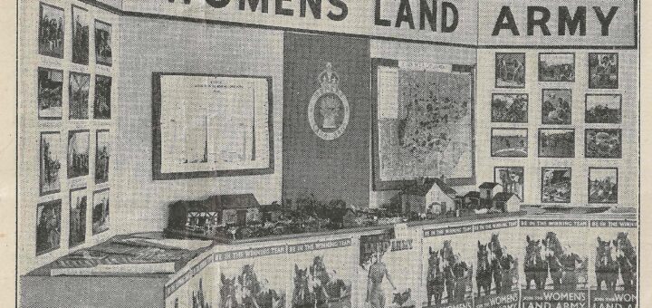 Recruitment stand for Essex Women's Land Army