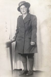 Betty Lawrence in her Land Girl uniform