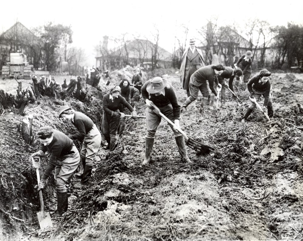 Land Girls tackle a man's job in Hertfordshire