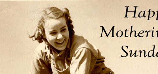 A cropped image of a Land Girl digging