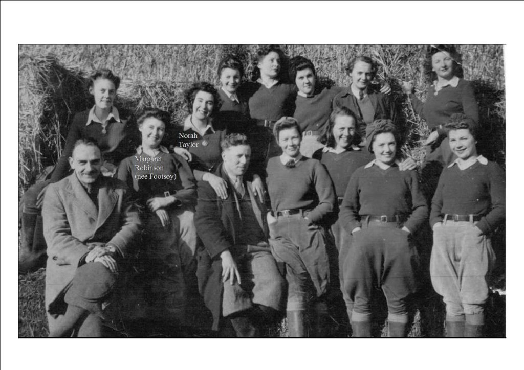 Group photo of the rat-catching girls with Margaret and friend Norah identified