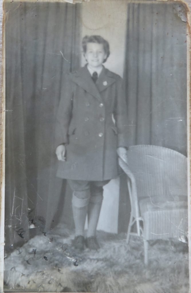 Dorothy Platts in her WLA uniform, taken at Strensall, near York. 