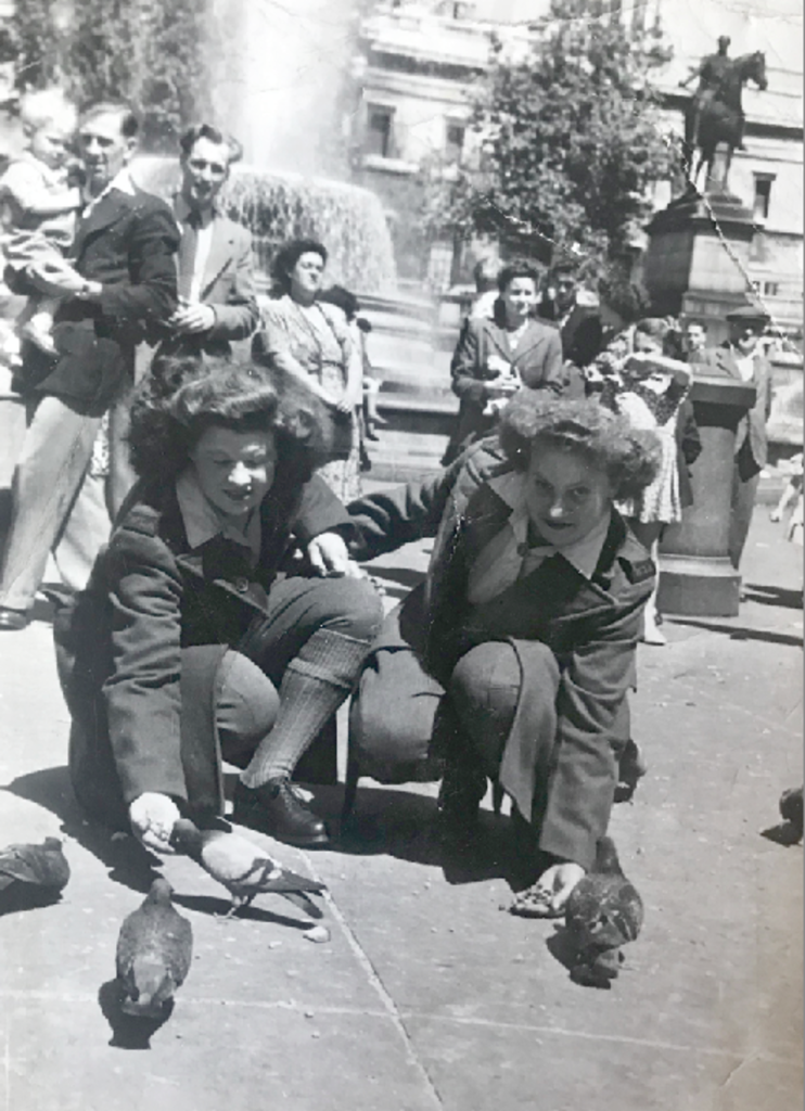 Dorothy Singleton (née Smith) with Land Girl friend in London June 5th 1949.
Dorothy Singleton (née Smith) WLA collection