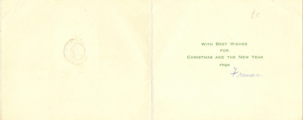 Raphael Tuck WLA Christmas Card