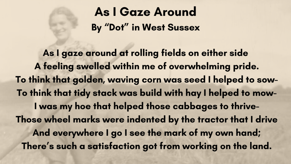 As I Gaze Around
By “Dot” in West Sussex
