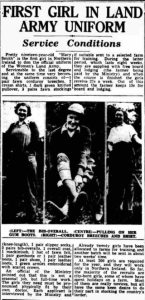 elfast-Telegraph-Friday-13th-June-1941-First-Land-Girl-in-Uniform-British-Newspaper-Library